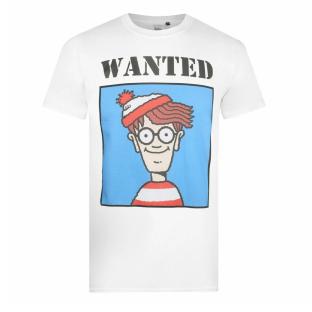 Unisex White T-Shirt: Where’s Wally Wanted Photo of the Espace des Marques %store% store - view of %key%