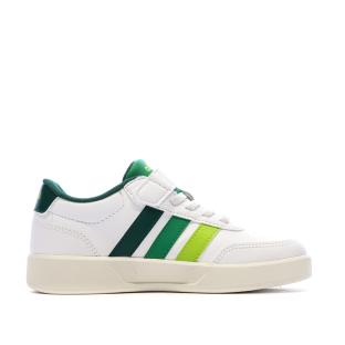 Baskets Blanches/Vert Garçon Adidas Breaknet 3.0 vue 0