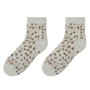 Chaussettes Gris Femme Stella Green Leopard vue 0