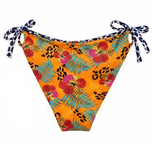 Braguita de bañador reversible naranja/negra para mujer, Grain de Sable, estampado de leopardo ver 0