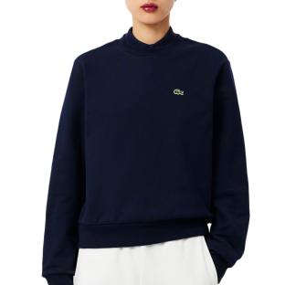Lacoste Relaxed Fit Fleece Women's Navy Sweatshirt Photo of the Espace des Marques %store% store - view of %key%