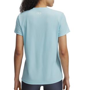 Camiseta azul de mujer Under Armour Tech Rib ver 0