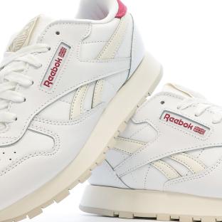 Baskets Blanches/Roses Femme Reebok Classic vue 0