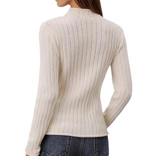 Beiger Damenpullover von Calvin Klein Jeans mit gewebtem Etikett Ansicht 0