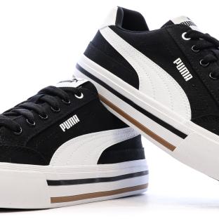 Baskets Blanches/Noires Femme Puma Court Classic vue 0