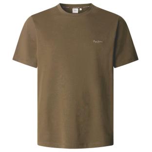 T-Shirt Marron Foncé Homme Pepe jeans Contrast Connor vue 0