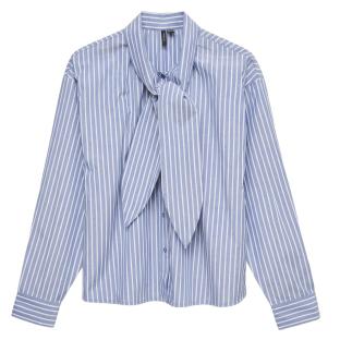 Weißes/Blaues Damenhemd Vero Moda Milena Ansicht 0