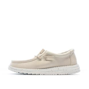 Beige Girl's Shoes Hey Dude Wally Youth Slub Canvas Photo of the Espace des Marques %store% store - view of %key%