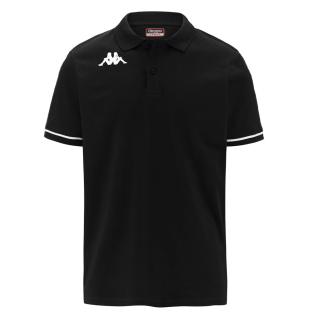 Polo de rugby negro para niño de Kappa Barli ver 0