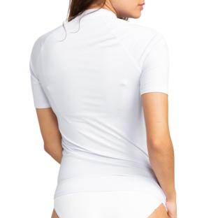 Weiß/Schwarzes Surf-Lycra-Top für Damen von Roxy „Whole Hearted“ Ansicht 0