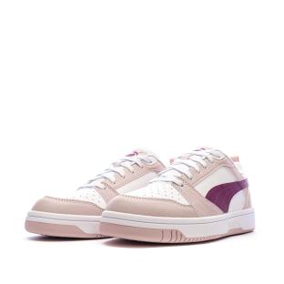 Baskets Rose/Blanc Garçon Rebound Low vue 0