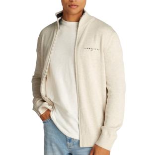 Tommy Hilfiger Slim Linear Men's Beige Cardigan Photo of the Espace des Marques %store% store - view of %key%