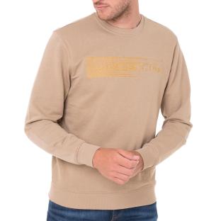 Sweat Beige Homme Guess Brode vue 0