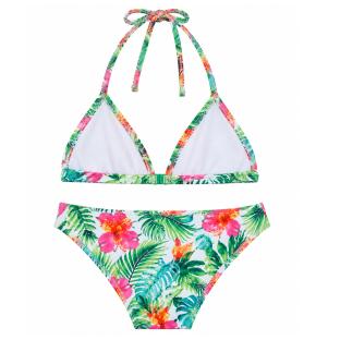 Maillot de bain Blanc/Vert/Rose Fille Lagon Bleu Trones vue 0