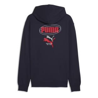 Sweat Marine/Rouge Homme Puma Ess Logo vue 0
