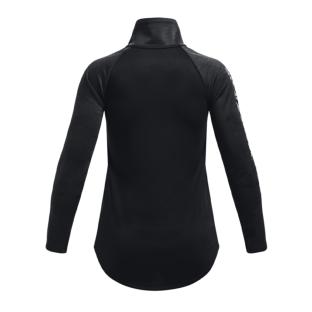 Camiseta negra de manga larga Under Armour Tech Graphic Half Zip para niña ver 0