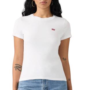 Lot de 2 T-shirts Blanc/Noir Rayures Femme Levi's 2pack Essential vue 0