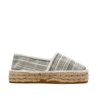 Women’s White/Green Espadrilles – Pare Gabia Aduna Photo of the Espace des Marques %store% store - view of %key%