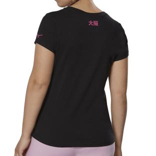 T-shirt Noir Femme technique Mizuno Athletic vue 0