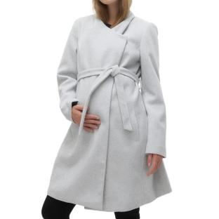 Manteau Gris Femme Mamalicious Rox Coat vue 0