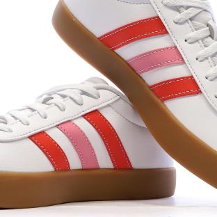 Women's White/Rose Sneakers Adidas Vl Court 3.0 K Photo of the Espace des Marques %store% store - view of %key%