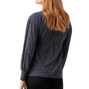 T-Shirt Manches longues Marine Femme Mamalicious Venice vue 0