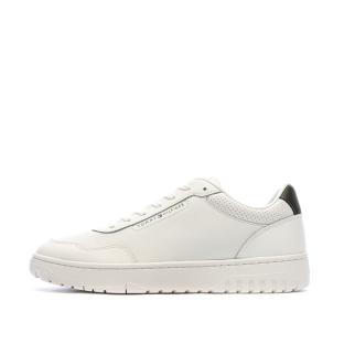 Baskets Blanches/Olive Homme Tommy Hilfiger Th Hi Vulc vue 0