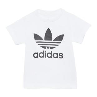 Adidas Boy's Weiß/Schwarzes T-Shirt JE0520 Ansicht 0