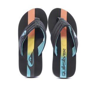 Tongs Bleu/Noir Garçon Quiksilver Molo Layback vue 0