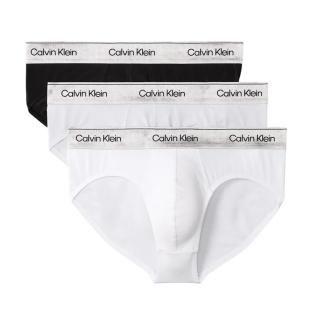 Lote de 3 calzoncillos negros/blancos/grises para hombre Calvin Klein Jeans Hip Brief ver 0