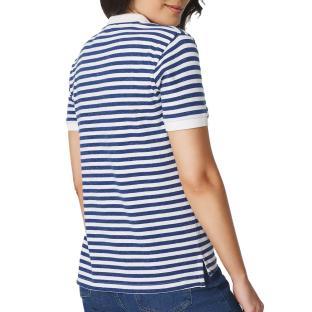 Women's blue/white polo shirt TBS ADIOLPOL Photo of the Espace des Marques %store% store - view of %key%