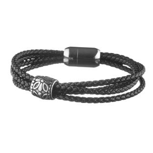 Bracelet Noir Geographical Norway Tresses Motif vue 0