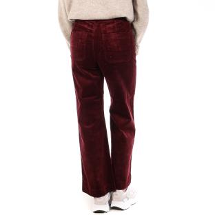 Bordeauxfarbene Velourslederhose Frau Oraije Victorine Ansicht 0