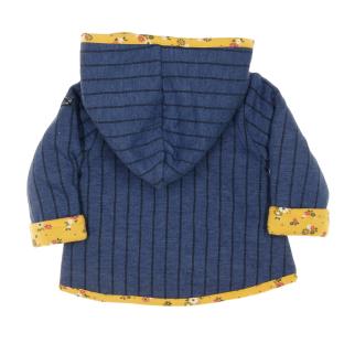 Veste réversible Bleu/Jaune à fleurs Fille EOM Ezeima vue 0