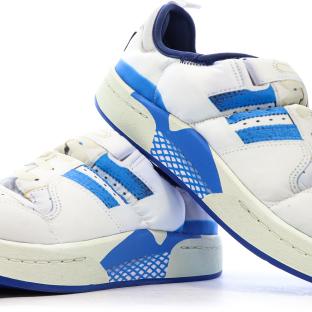 Baskets Blanches/Bleu Homme Adidas Puffylette vue 0