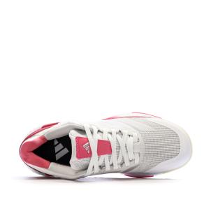Women's white/pink padel shoes Adidas Crazyquick Boost Padel Photo of the Espace des Marques %store% store - view of %key%