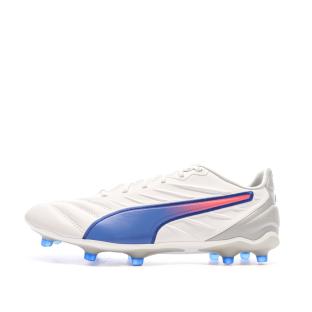 Chaussures de football Blanches/Bleu Homme Puma King Pro vue 0