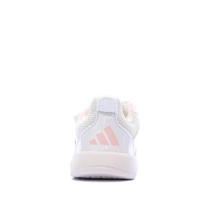Baskets Blanc/Rose Fille Adidas Tensaur vue 0