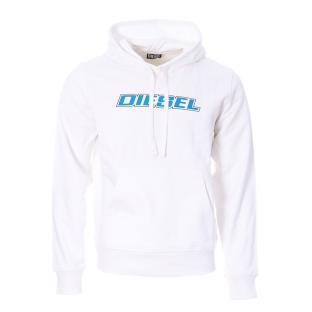 Sweat Blanc/Turquoise Homme Diesel Hood vue 0