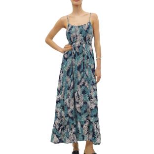 Marinefarbenes gemustertes Kleid für Frauen Vero Moda Easy Joy Ansicht 0