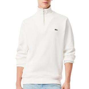 Sweat 1/4 de Zip Blanc Homme Lacoste Regular Fit vue 0