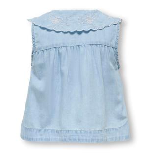 Blouse Bleu Fille Only Embroidery vue 0