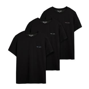 3er-Pack Schwarze Herren-T-Shirts Teddy Smith Kaskade Ansicht 0