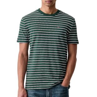 Tommy Hilfiger Men’s Green Striped T-shirt Photo of the Espace des Marques %store% store - view of %key%
