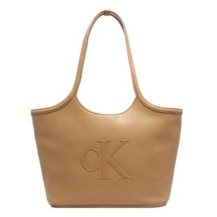 Sac à Main Camel Femme Calvin Klein Jeans Bold Ck Shopper vue 0