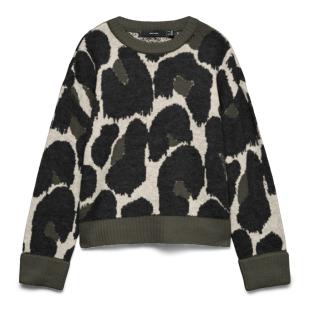 Jersey estampado negro/beige para mujer Vero Moda Leonie ver 0