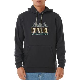 Sudadera con capucha negra para hombre Rip Curl Down Line ver 0