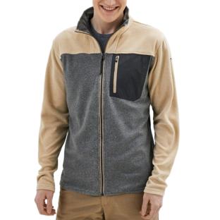 Chaqueta con cremallera beige/gris para hombre Icepeack Maxwell ver 0