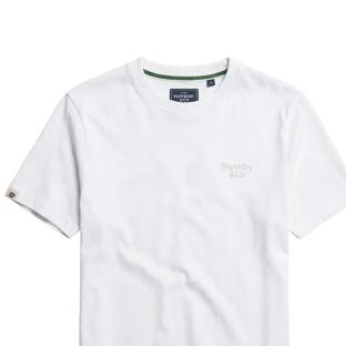 T-Shirt Blanc Homme Superdry Essential Serif vue 0