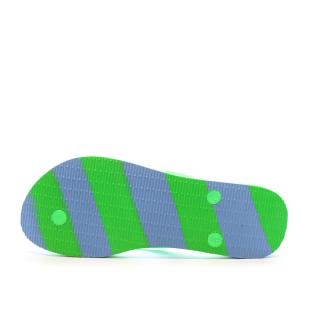Tongs Bleu/Vert Femme Havaianas Slim Color Fun Infrad vue 0